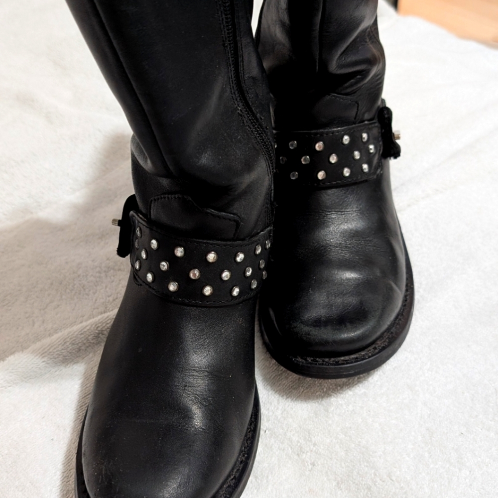 Harley-Davidson Black Studded Moto Boots